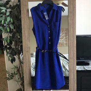 NWT Limited Ashton Shirt Dress in Royal Blue